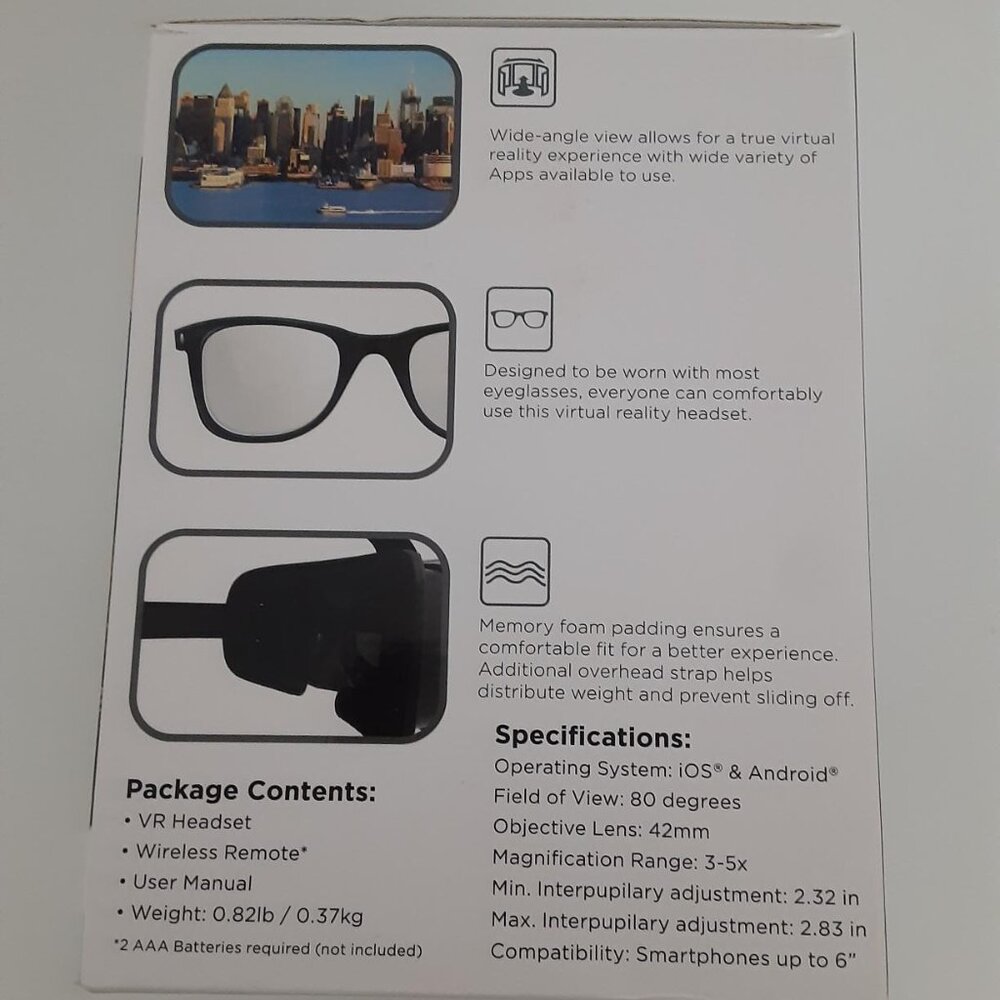 CYNOCULARS Virtual Reality Headset & Remote - NEW - Picture 5 of 7